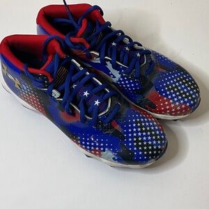 Under Armour Kids Sneakers with Blue and Red Stars